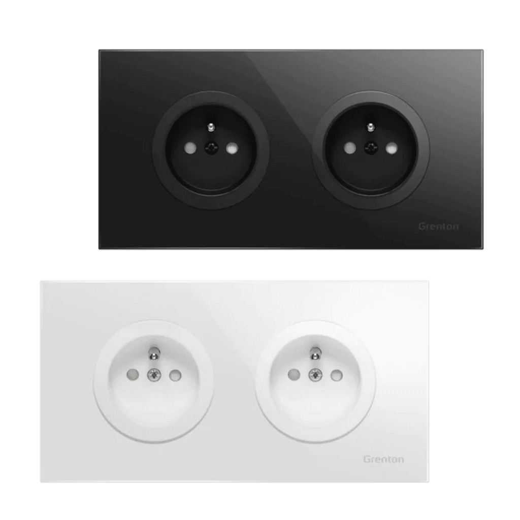 Prise Double Grenton Noir