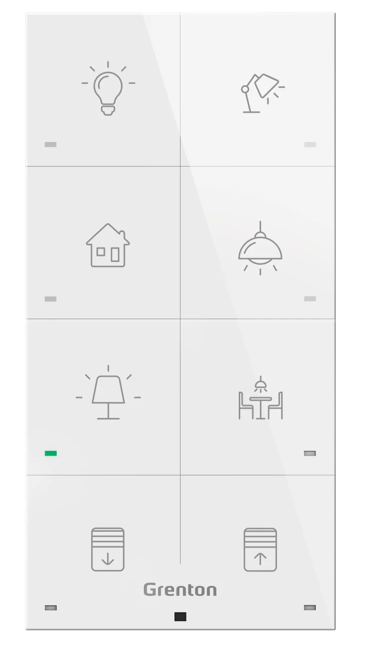 Touch Panel 8B Pictogrammes Blanc