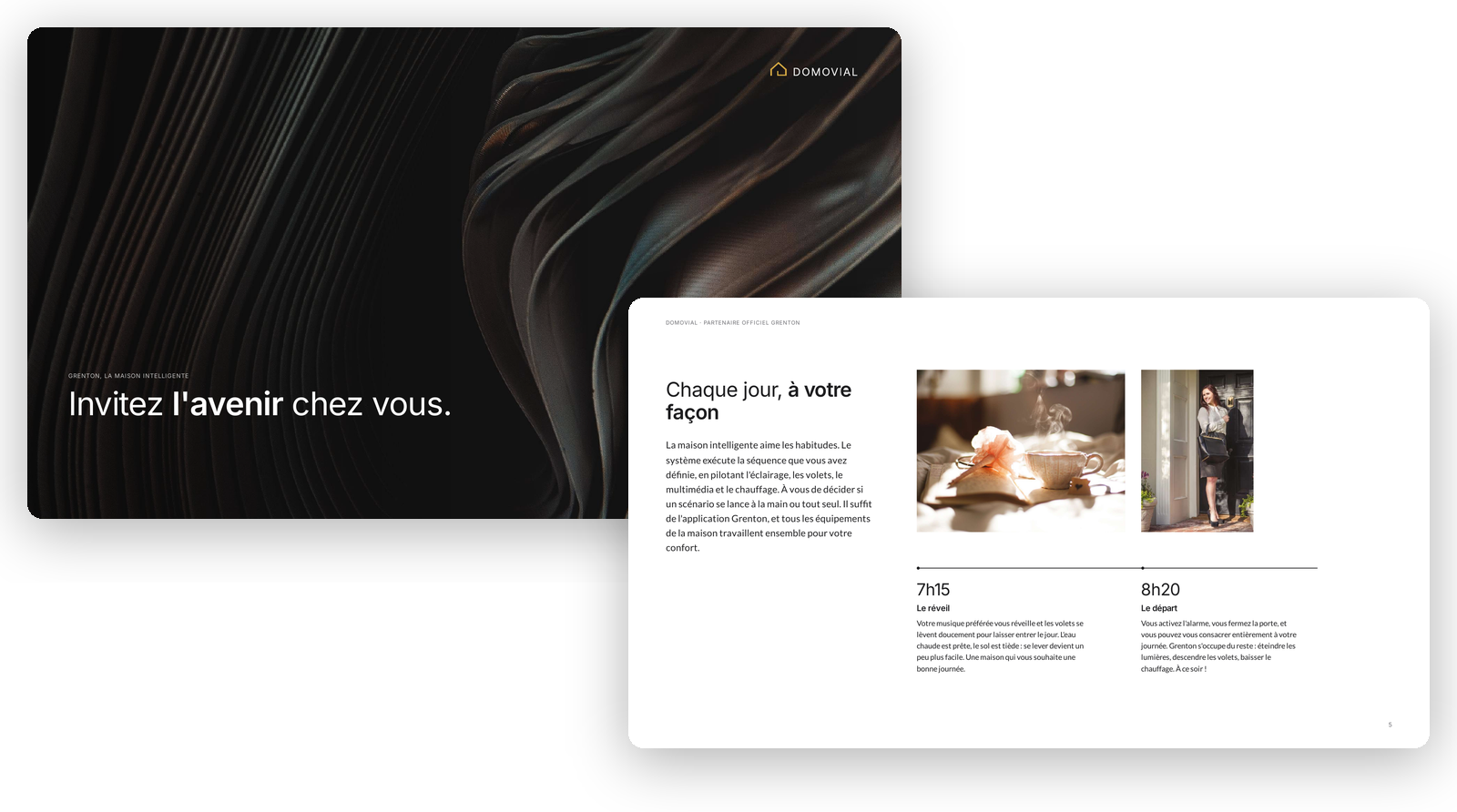 La brochure Grenton en français, édition Domovial
